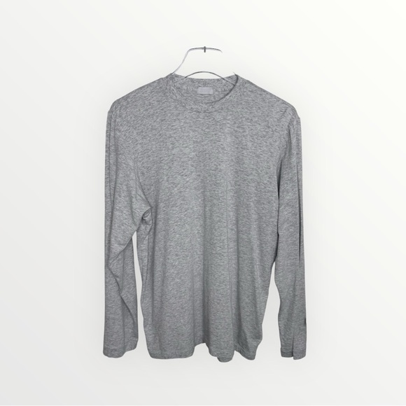 Skims Women's Boyfriend Long Sleeve T-shirt Tee Light Heather Grey Size Small - Picture 7 of 8